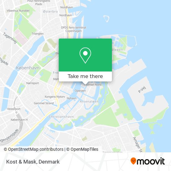 How to get to Kost & Mask in København by Train or Metro?