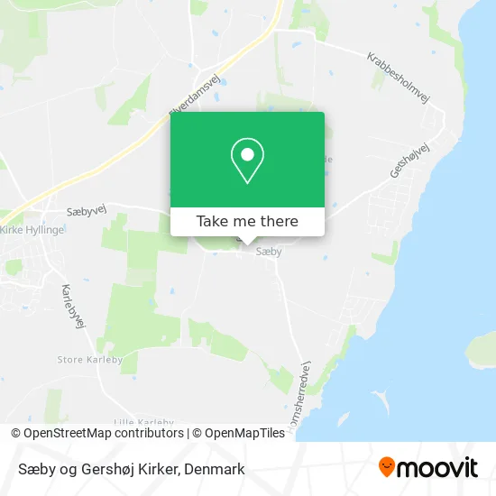 Sæby og Gershøj Kirker map