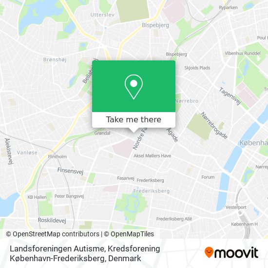 Landsforeningen Autisme, Kredsforening København-Frederiksberg map