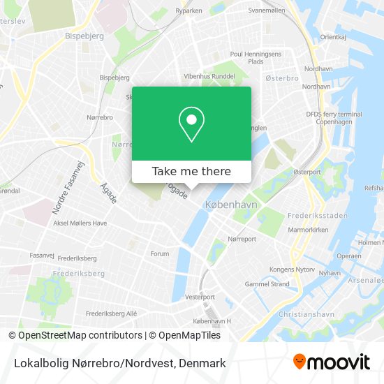 Lokalbolig Nørrebro/Nordvest map