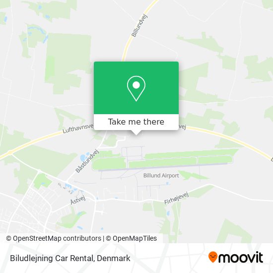 Biludlejning Car Rental map