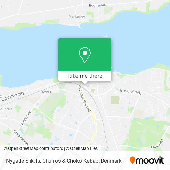 Nygade Slik, Is, Churros & Choko-Kebab map