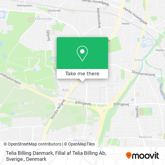 Telia Billing Danmark, Filial af Telia Billing Ab, Sverige. map
