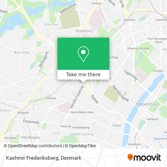 Kashmir Frederiksberg map