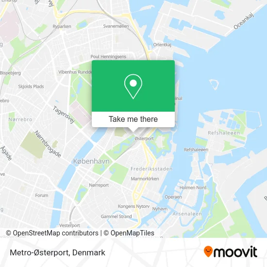 Metro-Østerport map