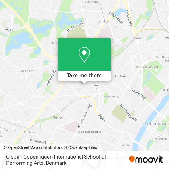 Cispa - Copenhagen International School of Performing Arts map