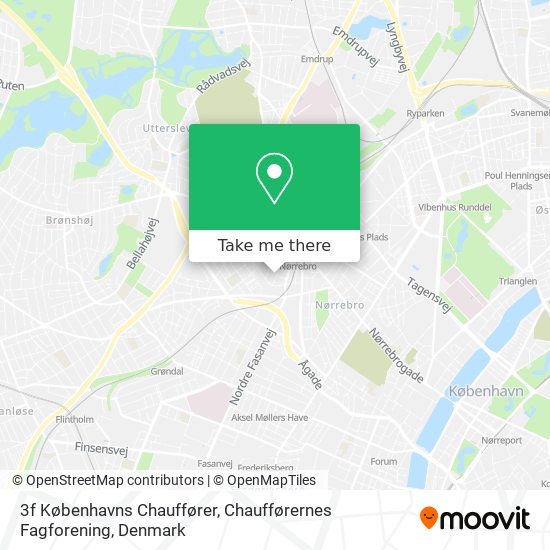 3f Københavns Chauffører, Chaufførernes Fagforening map