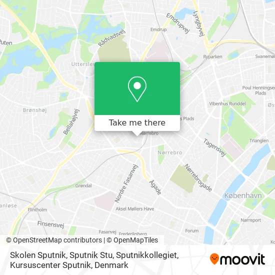 Skolen Sputnik, Sputnik Stu, Sputnikkollegiet, Kursuscenter Sputnik map