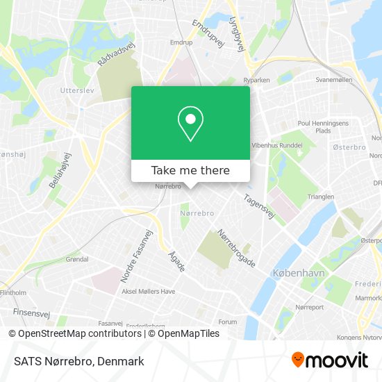 SATS Nørrebro map