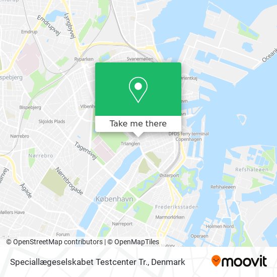 Speciallægeselskabet Testcenter Tr. map