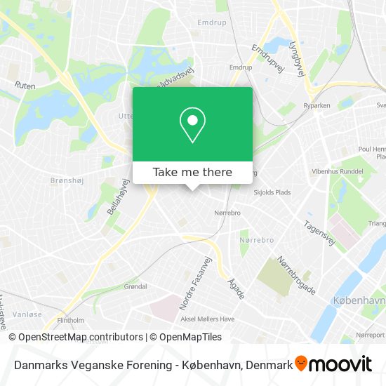 Danmarks Veganske Forening - København map