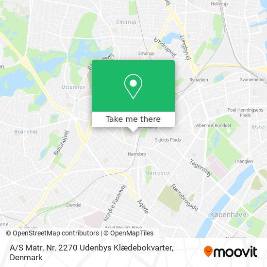 A / S Matr. Nr. 2270 Udenbys Klædebokvarter map