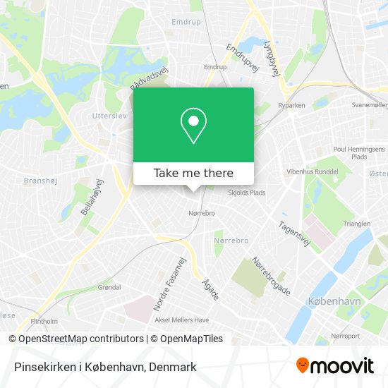 Pinsekirken i København map