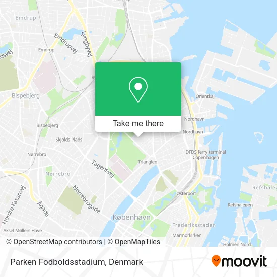 Parken Fodboldsstadium map