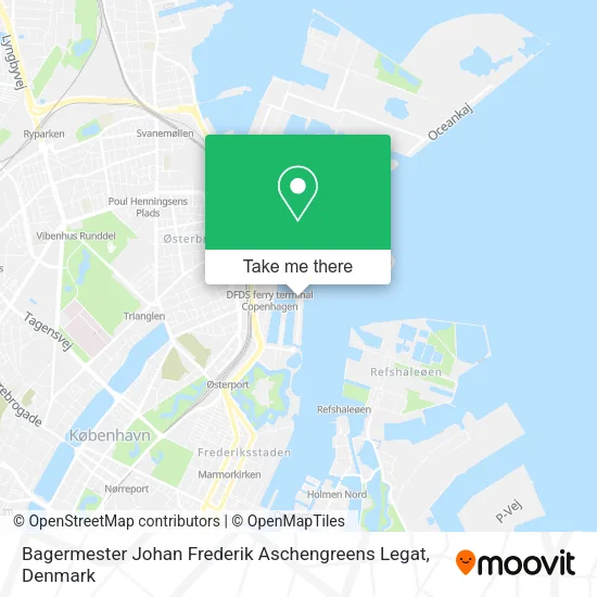 Bagermester Johan Frederik Aschengreens Legat map