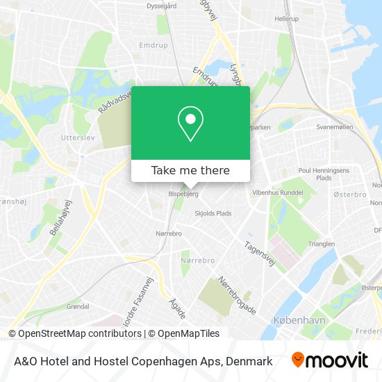 A&O Hotel and Hostel Copenhagen Aps map