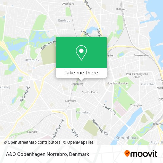 A&O Copenhagen Norrebro map