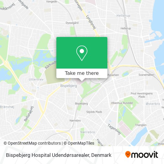 Bispebjerg Hospital Udendørsarealer map