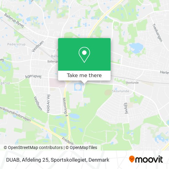 DUAB, Afdeling 25, Sportskollegiet map