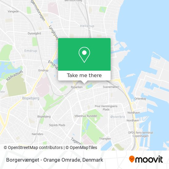 Borgervænget - Orange Omrade map