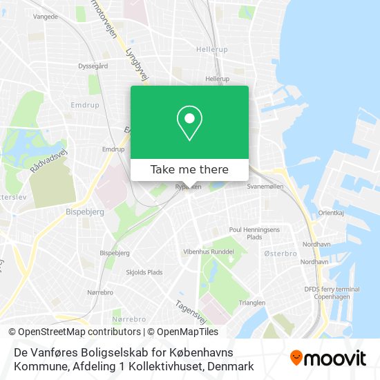 De Vanføres Boligselskab for Københavns Kommune, Afdeling 1 Kollektivhuset map