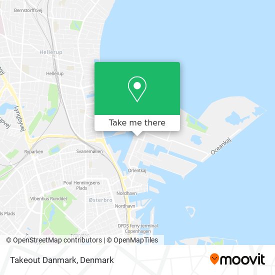 Takeout Danmark map