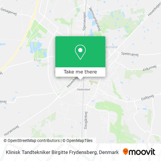 Klinisk Tandtekniker Birgitte Frydensberg map