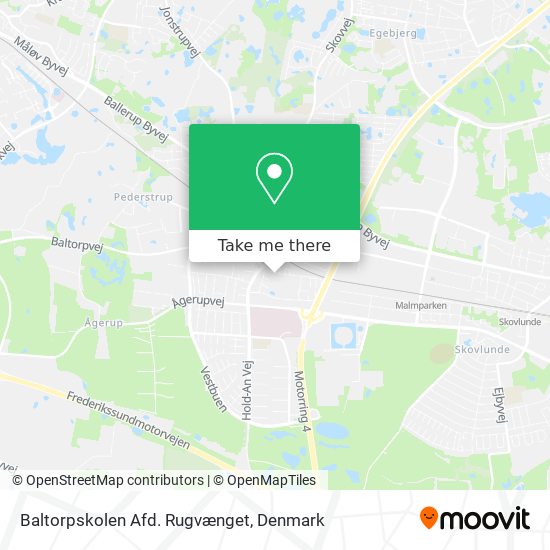 Baltorpskolen Afd. Rugvænget map