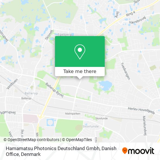 Hamamatsu Photonics Deutschland Gmbh, Danish Office map