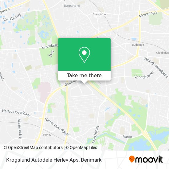 Krogslund Autodele Herlev Aps map