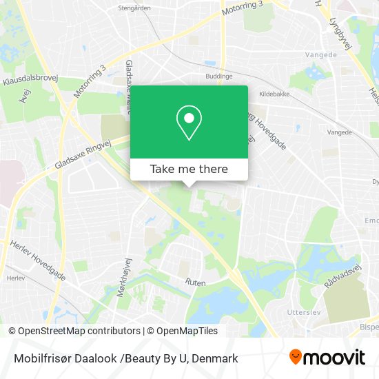 Mobilfrisør Daalook /Beauty By U map