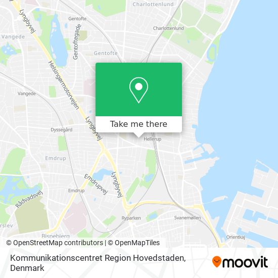 Kommunikationscentret Region Hovedstaden map