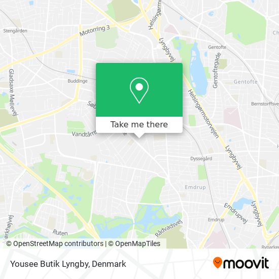 Yousee Butik Lyngby map