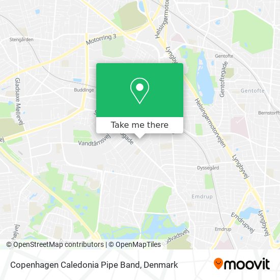Copenhagen Caledonia Pipe Band map