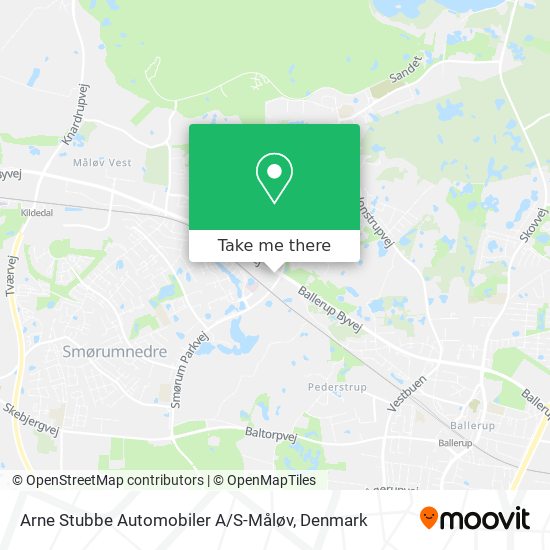 Arne Stubbe Automobiler A / S-Måløv map