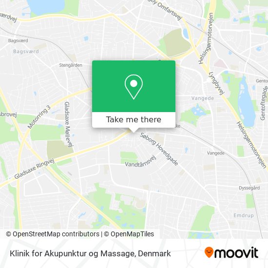 Klinik for Akupunktur og Massage map