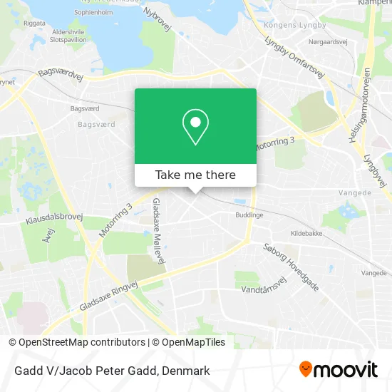 Gadd V/Jacob Peter Gadd map