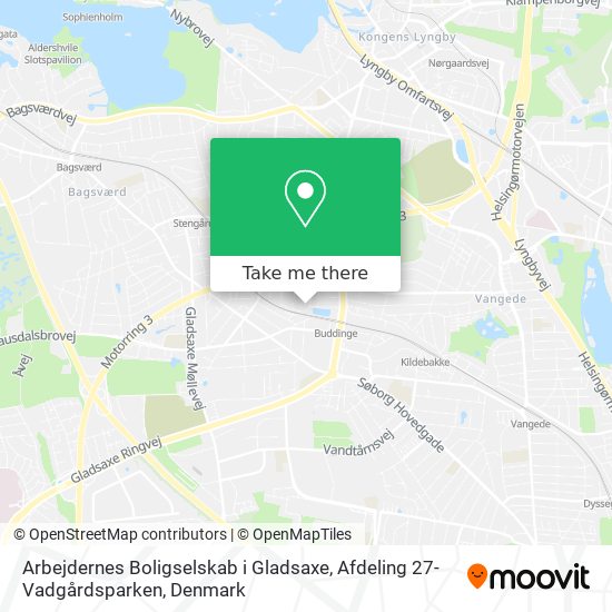 Arbejdernes Boligselskab i Gladsaxe, Afdeling 27- Vadgårdsparken map