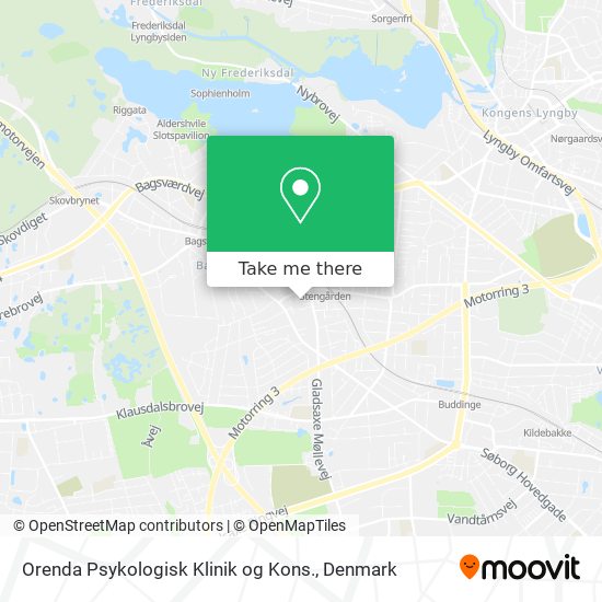 Orenda Psykologisk Klinik og Kons. map