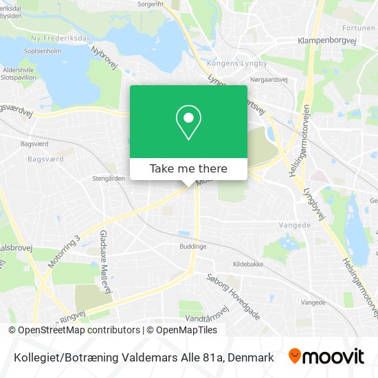 Kollegiet / Botræning Valdemars Alle 81a map