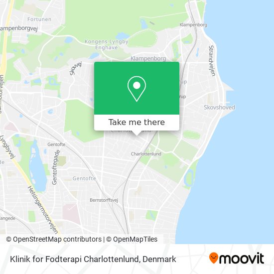 Klinik for Fodterapi Charlottenlund map