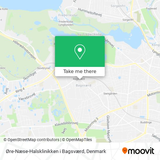 Øre-Næse-Halsklinikken i Bagsværd map