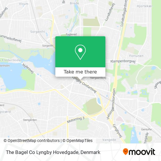 The Bagel Co Lyngby Hovedgade map
