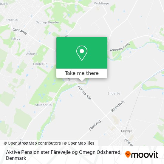 Aktive Pensionister Fårevejle og Omegn Odsherred map