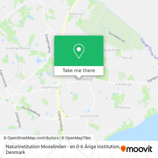 Naturinstitution Moselinden - en 0-6 Årige Institution map