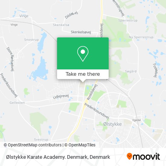 Ølstykke Karate Academy. Denmark map