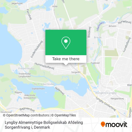Lyngby Almennyttige Boligselskab Afdeling Sorgenfrivang i map