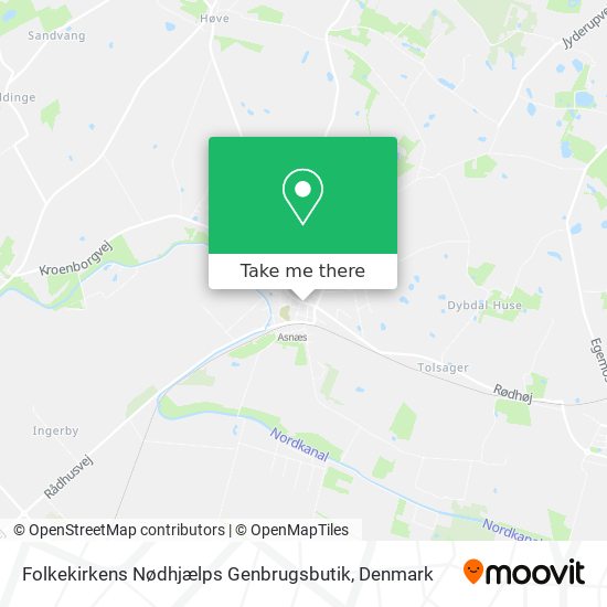 Folkekirkens Nødhjælps Genbrugsbutik map