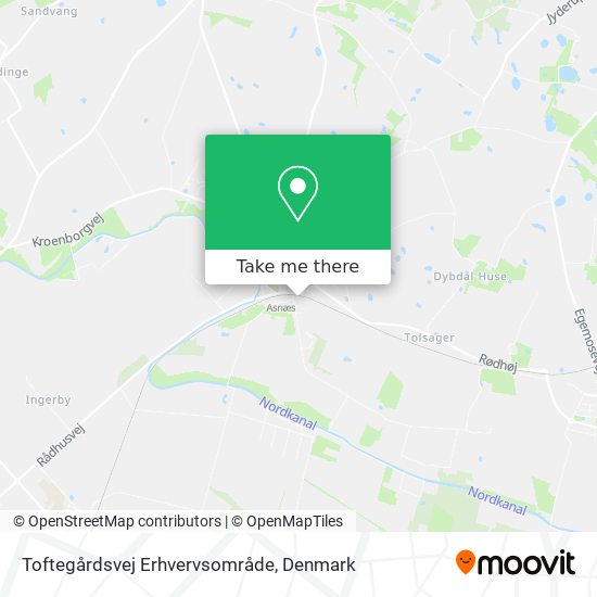 Toftegårdsvej Erhvervsområde map