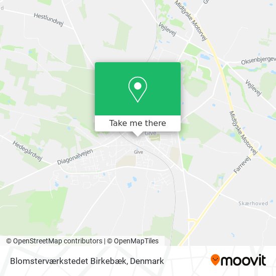 Blomsterværkstedet Birkebæk map